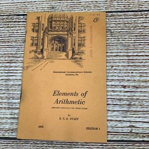 Elements of Arithmetic Textbook International Correspondence Schools 1945 Ed